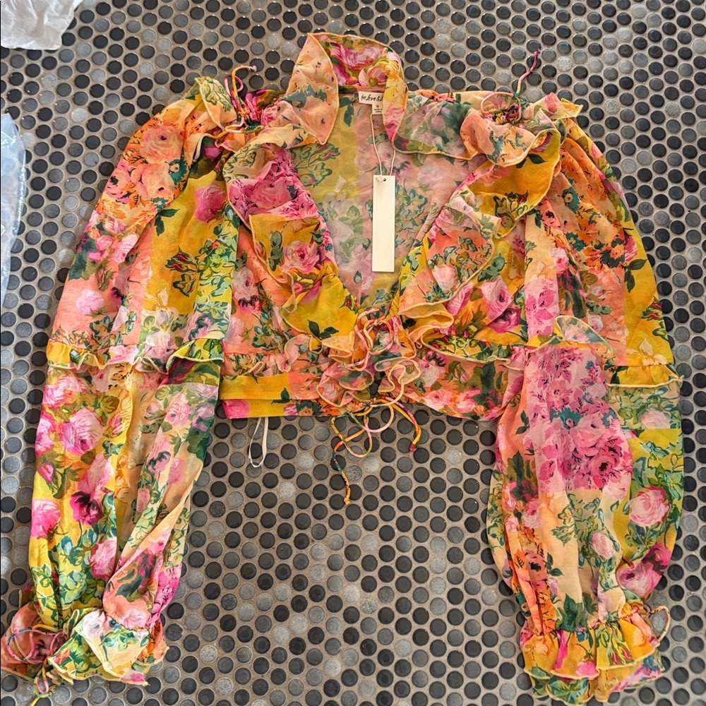 For Love And Lemons Multicolor Floral Top